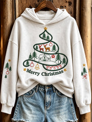 Women's Christmas Pattern Casual Hoodie
