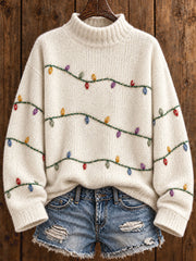 Women's Christmas Art Soft Ptinted Sweater