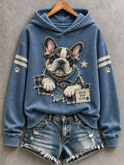 Women's Cute French Bulldog Hoodie