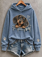 Women's Cute Dachshund Hoodie