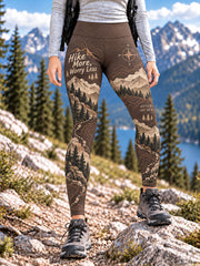 Women's Wilderness Trail Print Hike Lovers Leggings