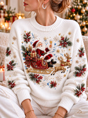 Women's Cute Christmas Cute Santa Claus Sweater