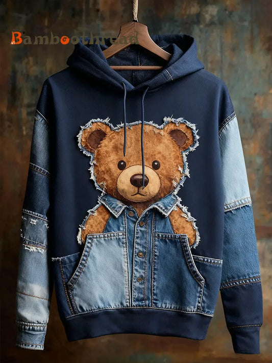 Unisex Animal Art Print Casual Vintage Hoodie A / S