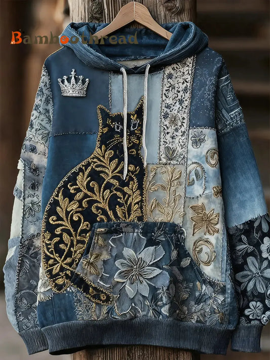 Unisex Animal Art Print Casual Vintage Hoodie A / S