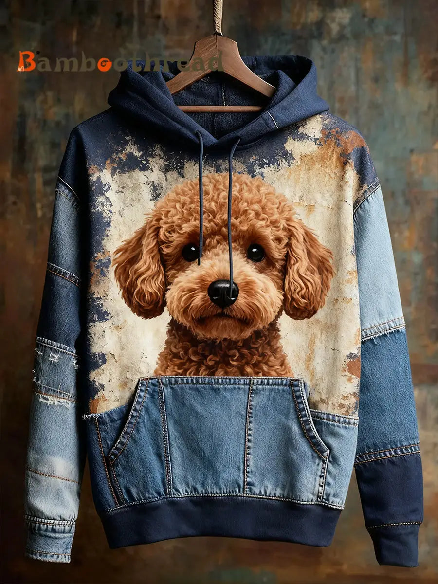 Unisex Animal Art Print Casual Vintage Hoodie A / S