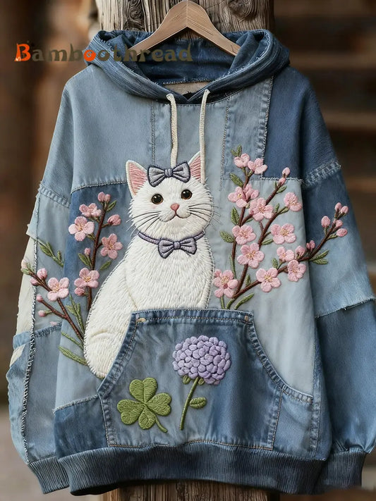 Unisex Animal Art Print Casual Vintage Hoodie A / S