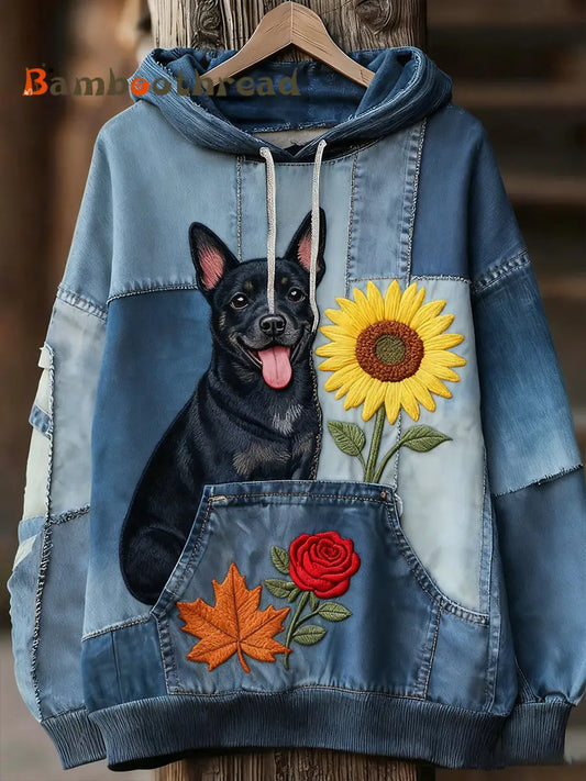 Unisex Animal Art Print Casual Vintage Hoodie A / S