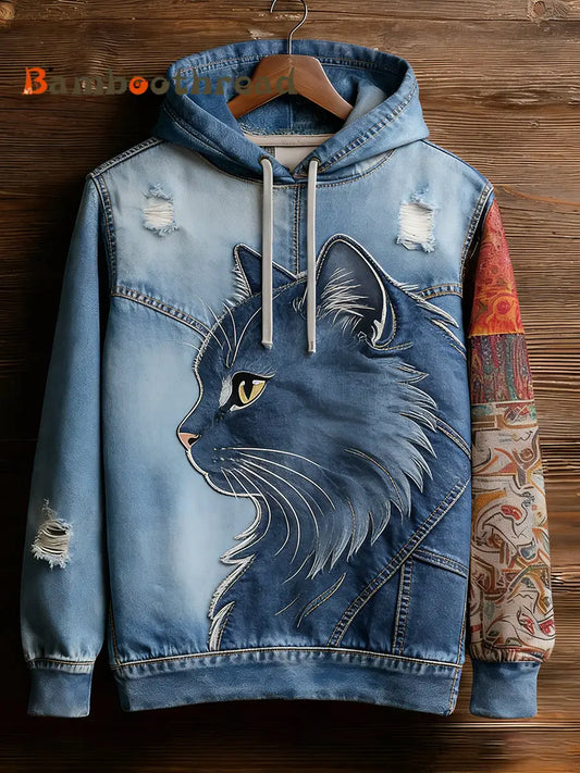 Unisex Retro Animal Art Print Comfortable Casual Sweatshirt A / S