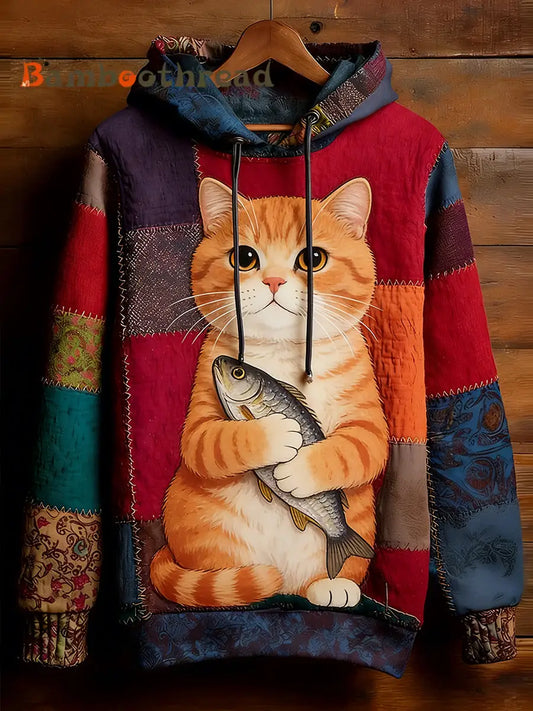 Unisex Retro Animal Art Print Comfortable Casual Sweatshirt A / S