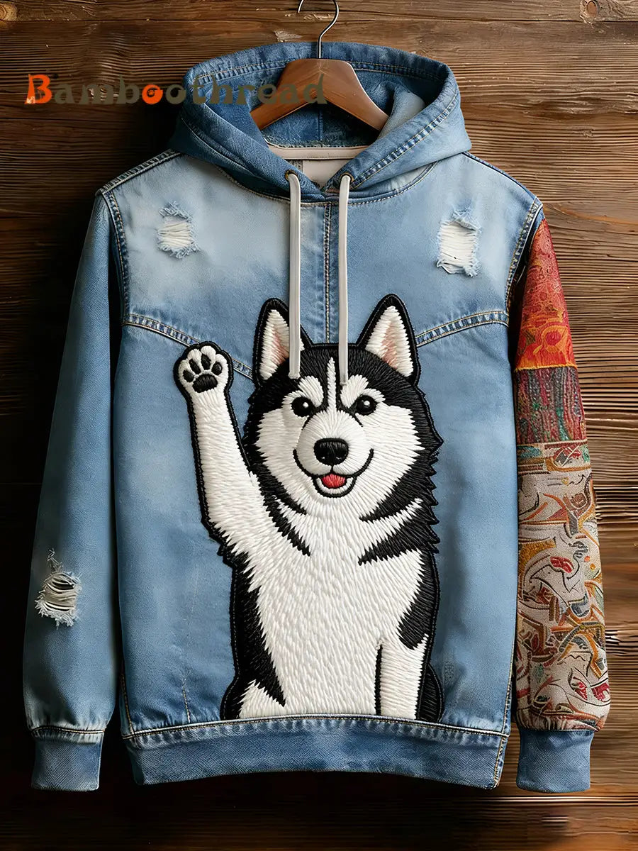 Unisex Retro Animal Art Print Comfortable Casual Sweatshirt A / S