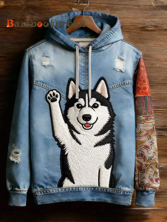 Unisex Retro Animal Art Print Comfortable Casual Sweatshirt A / S