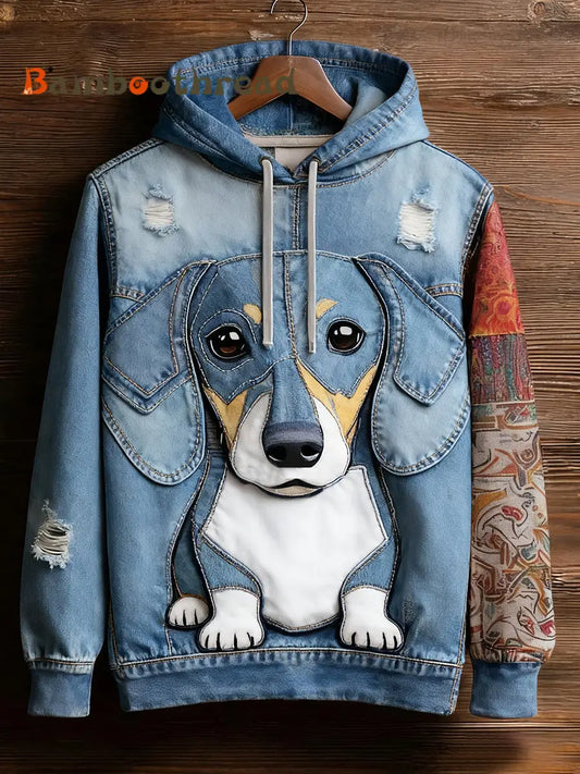 Unisex Retro Animal Art Print Comfortable Casual Sweatshirt A / S