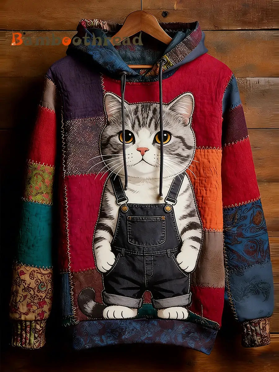 Unisex Retro Animal Art Print Comfortable Casual Sweatshirt A / S