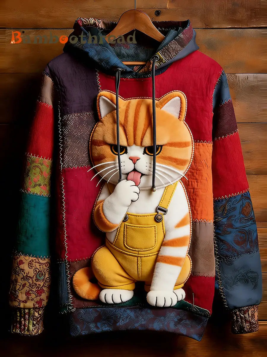 Unisex Retro Animal Art Print Comfortable Casual Sweatshirt A / S