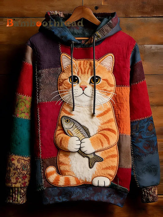 Unisex Retro Animal Art Print Comfortable Casual Sweatshirt A / S