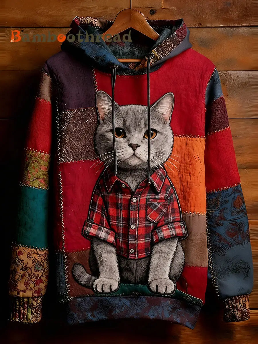 Unisex Retro Animal Art Print Comfortable Casual Sweatshirt A / S