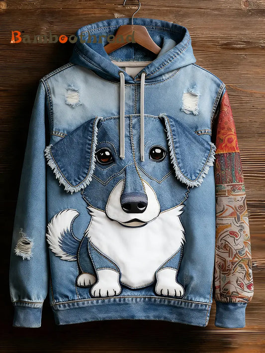 Unisex Retro Animal Art Print Comfortable Casual Sweatshirt A / S