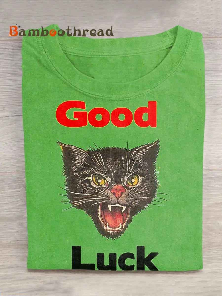 Unisex St. Patrick’s Day Cat T-Shirt Green / S
