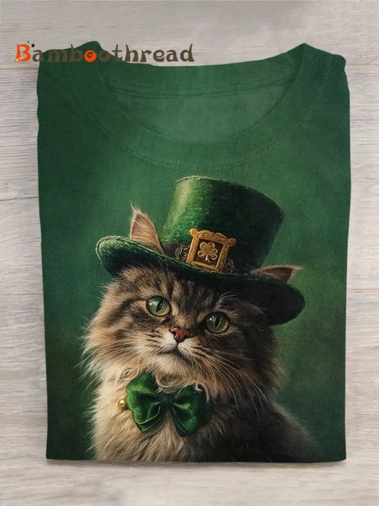 Unisex St. Patrick’s Day Cat T-Shirt Green / S