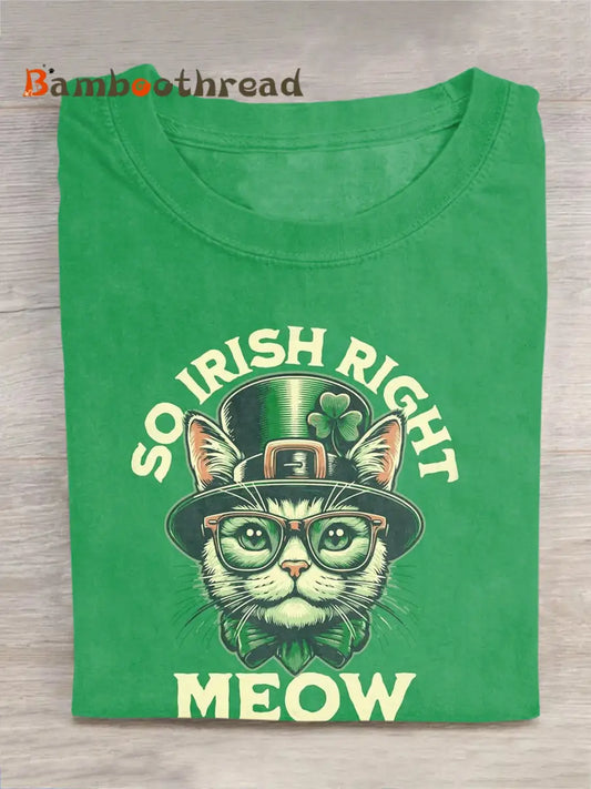 Unisex St. Patrick’s Day Cat T-Shirt Green / S