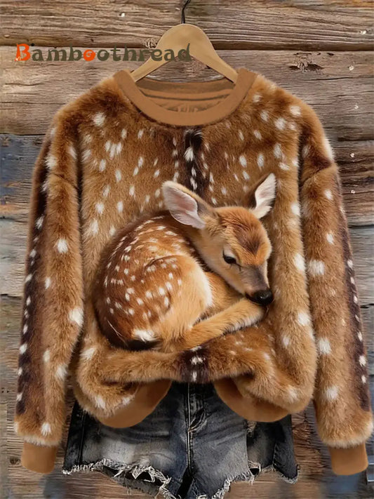 Women’s Animal Art Print Casual Sweatshirt As picture / S