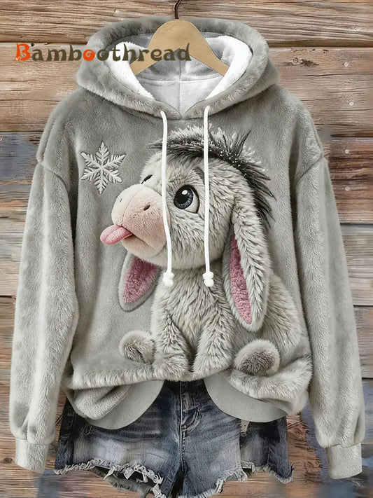 Women’s Animal Art Print Casual Top Gray / S