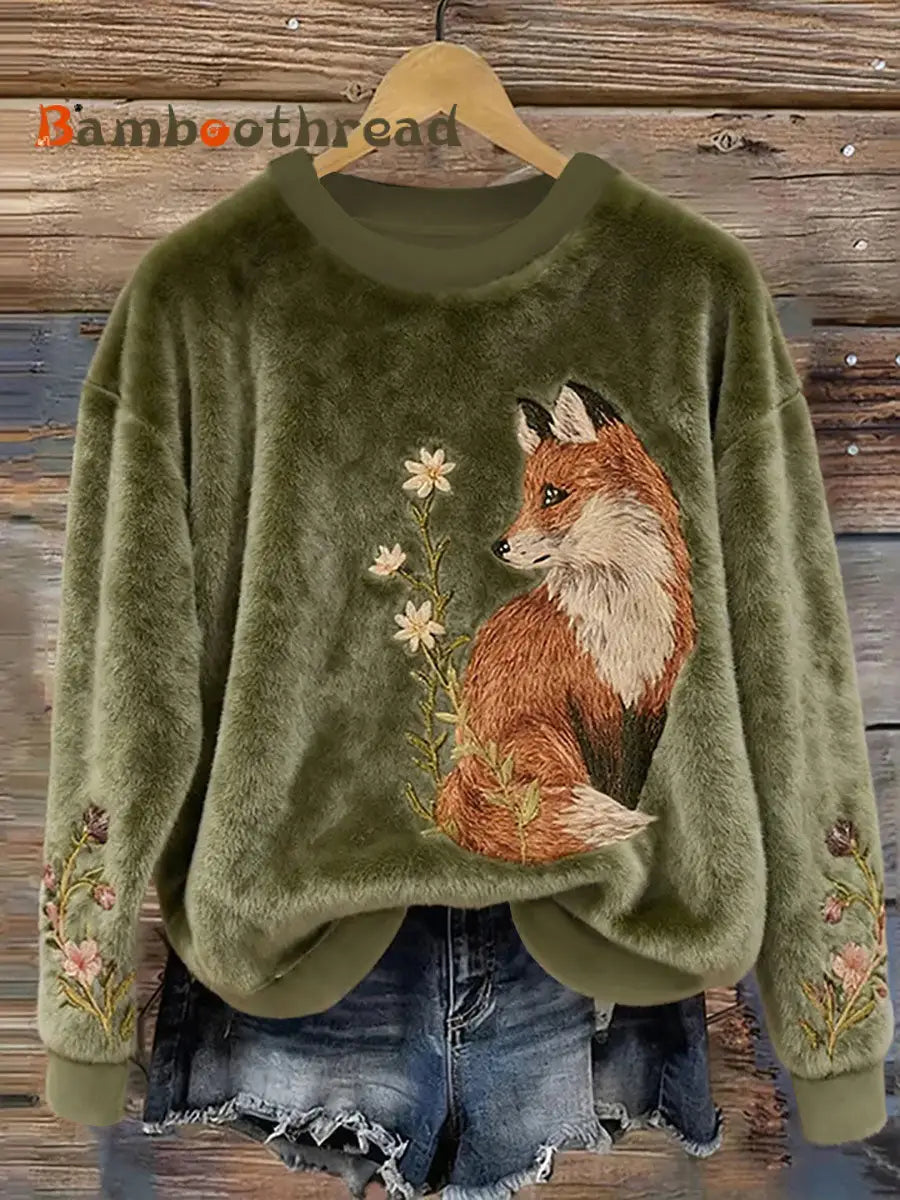 Women’s Animal Art Print Casual Top Green / S