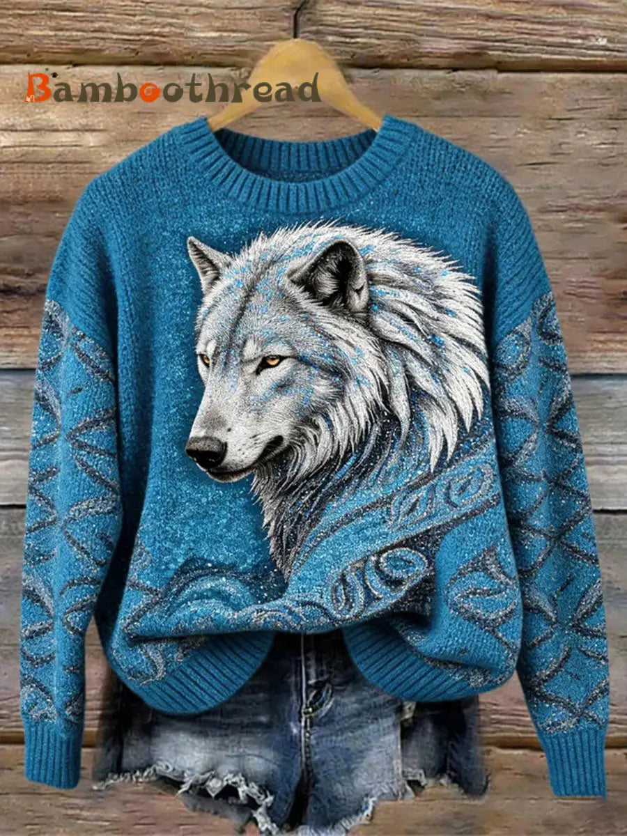 Women’s animal print casual top Blue / S