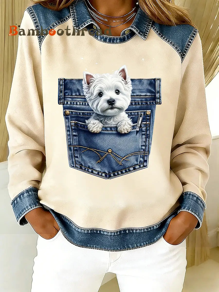 Women’s Animal Print Flannel Warm Sweatshirt A / S