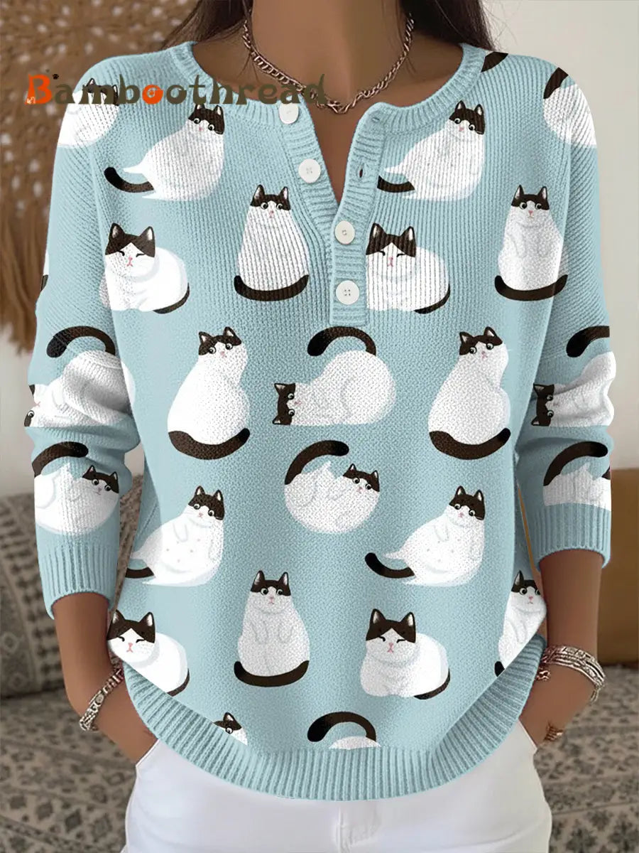 Women’s Animal Print Knit Top As picture / S