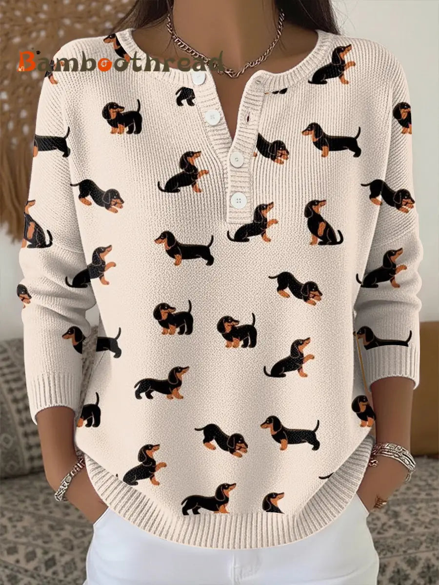 Women’s Animal Print Knit Top As picture / S