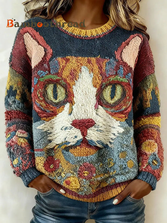 Women’s Art Cat Vintage Tops As picture / S