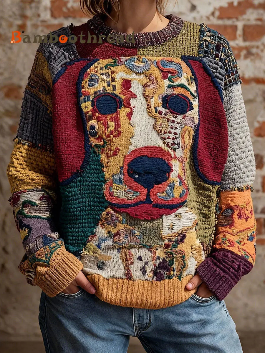 Women’s Art Dachshund Vintage Tops As picture / S