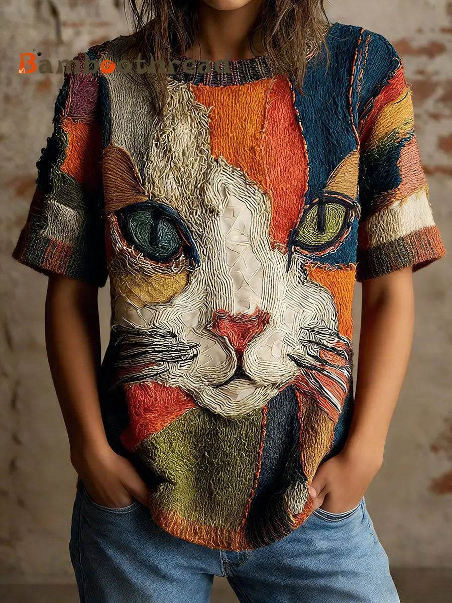 Women’s Artistic Cat Vintage Tops