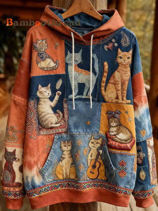 Women’s Autumn Cats Hoodies As picture / S