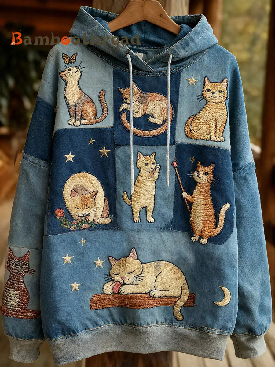 Women’s Autumn Cats Hoodies As picture / S