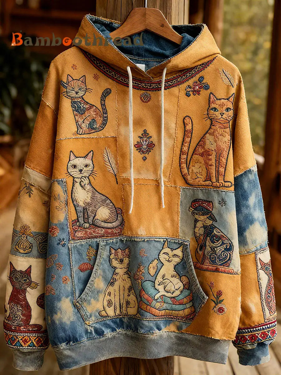 Women’s Autumn Cats Hoodies As picture / S