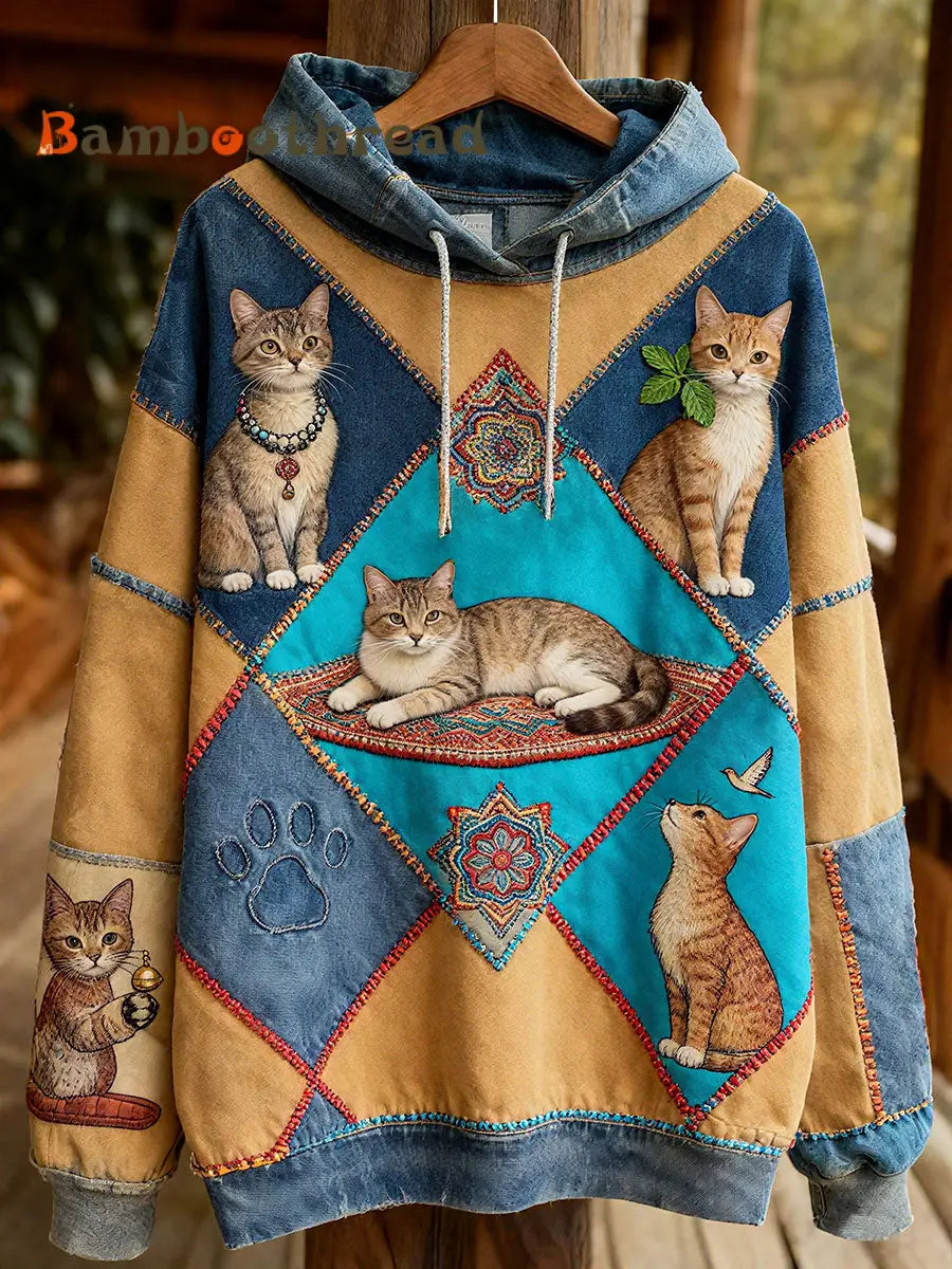 Women’s Autumn Cats Hoodies As picture / S