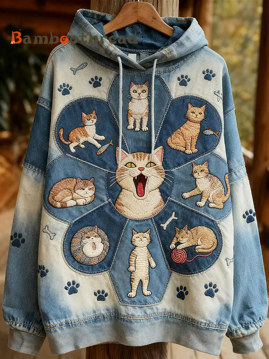 Women’s Autumn Cats Hoodies As picture / S