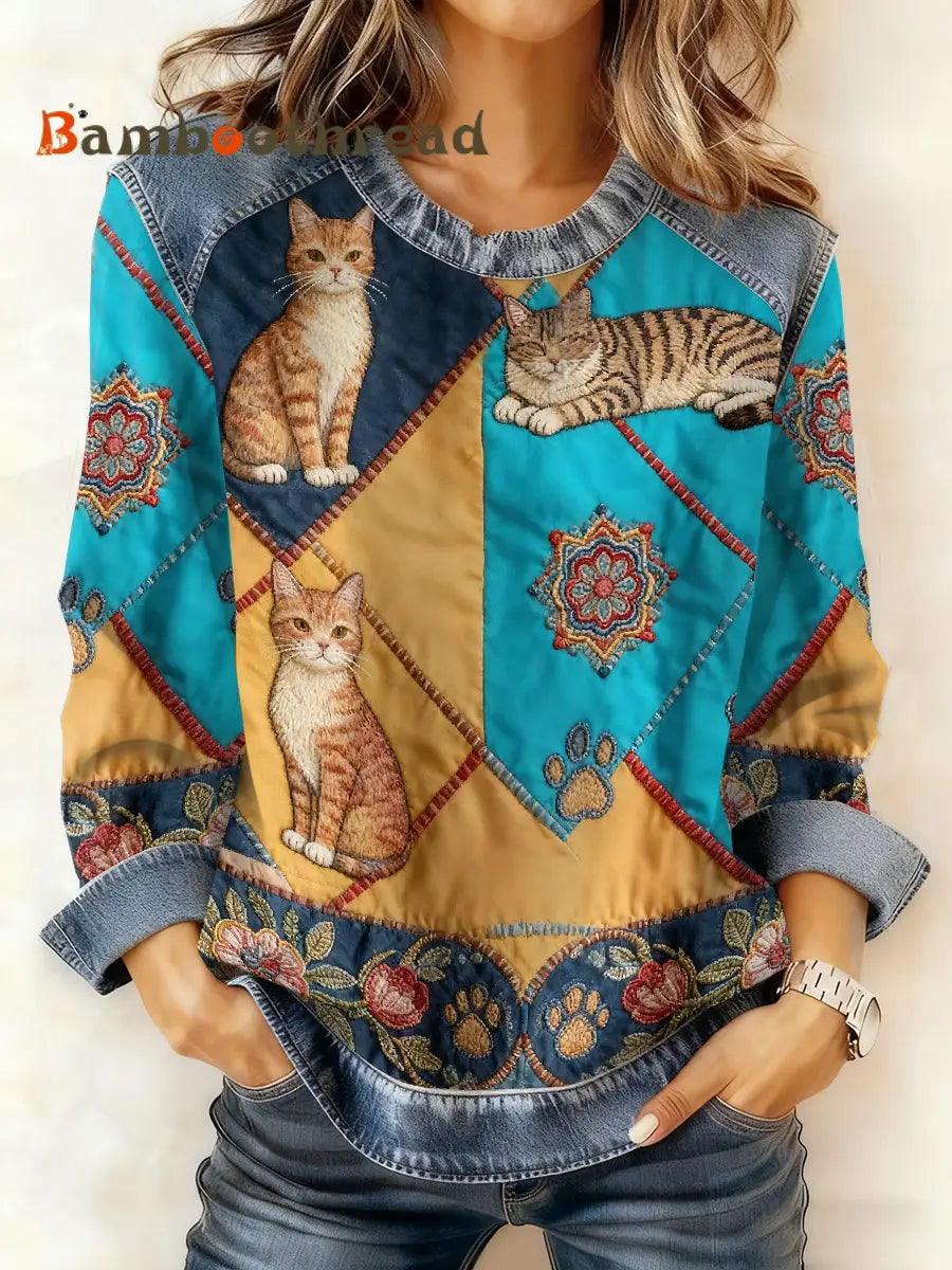 Women’s Casual Patchwork Animal Print Hooded Sweatshirt As picture / S