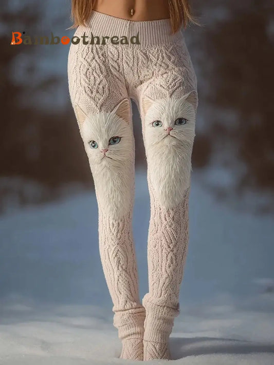 Women’s Cat Art Print bottoms As picture / S