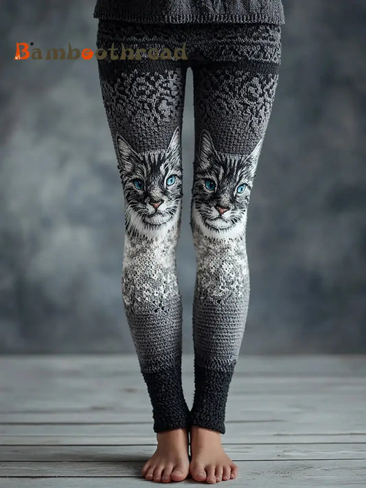 Women’s Cat Art Print bottoms As picture / S