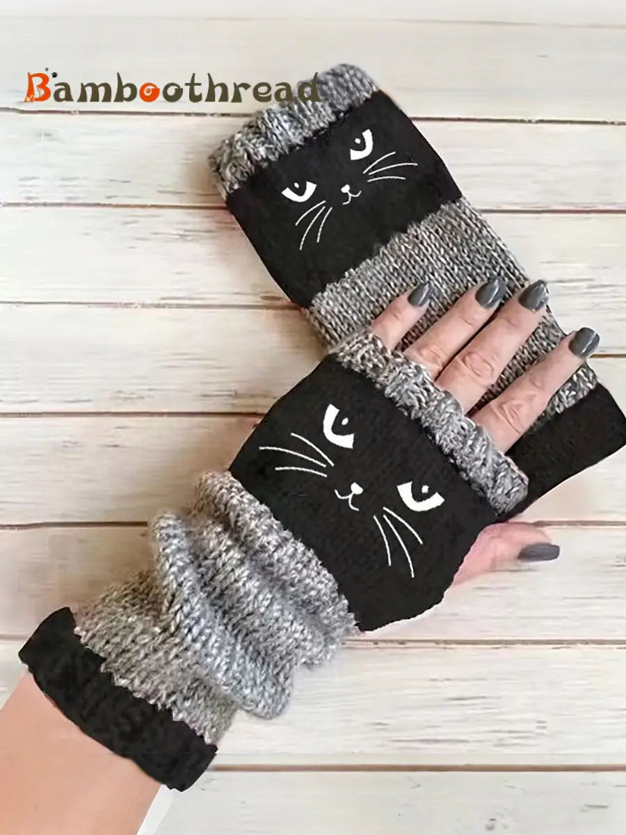 Women’s cat gloves Black / ONE