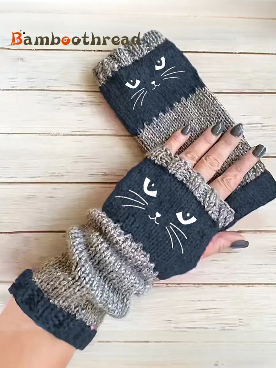 Women’s cat gloves Navy Blue / ONE