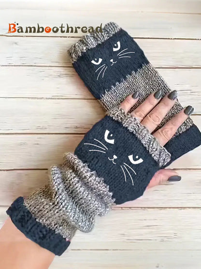 Women’s cat gloves Navy Blue / ONE