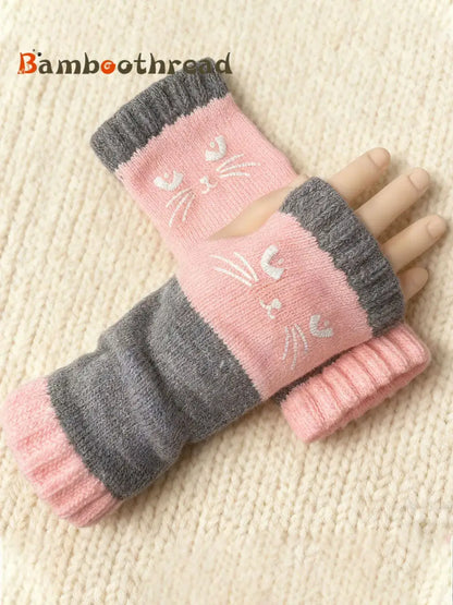 Women’s cat gloves Pink / ONE