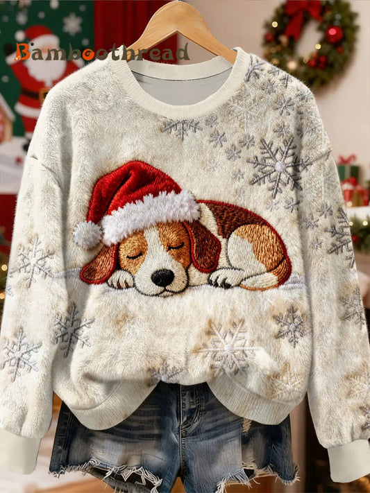 Women’s Christmas Art Print Casual Sweatshirt As picture / S