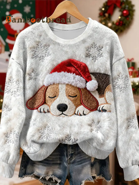 Women’s Christmas Art Print Casual Sweatshirt As picture / S