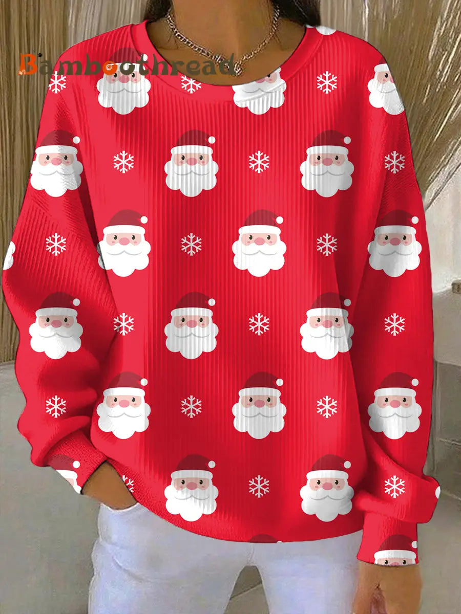 Women’s Christmas Print Casual Sweatshirt As picture / S