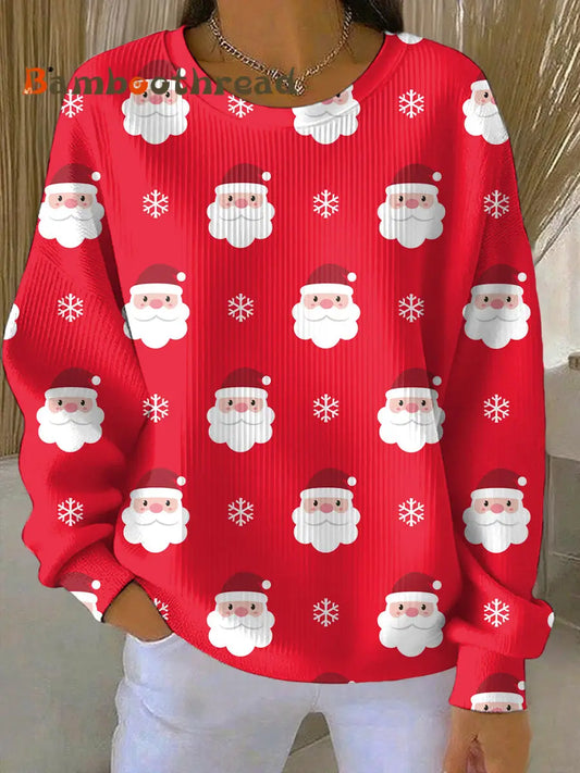 Women’s Christmas Print Casual Sweatshirt As picture / S